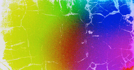 A vibrant rainbow of hope blooms on an aged wall showing resilience and unity reflecting the beauty found in