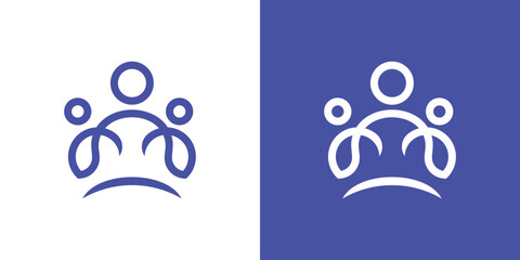 A clean dual-meaning logo combining multiple human figures with connected lines, symbolizing teamwork, unity, and smooth collaborative workflow.