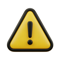 Yellow warning triangle with black exclamation mark