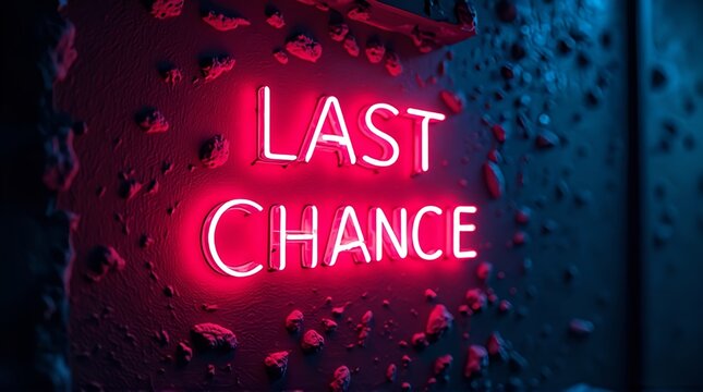 neon sign with wall frame pink colour glowing and background