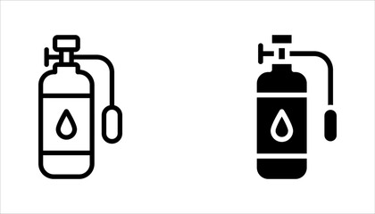 Scuba tank icon set, scuba diving oxygen cylinder tank icon vector illustration on white background