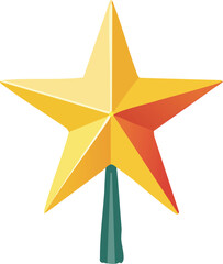 Obraz premium Golden star ornament, symbolizing hope, joy, and holiday spirit for Christmas tree decoration