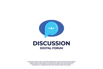 Creative professional bubble chat logo design template