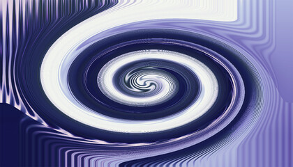 Abstract Swirling Vortex of Blue and White Ripples and Lines spiral