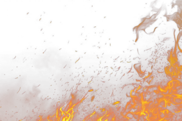 Realistic orange and red flames twist dynamically, creating a vivid burning motion. The fire glow adds warmth, danger, and cinematic intensity. png