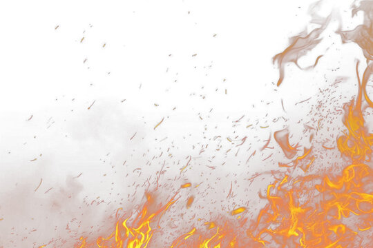 Realistic orange and red flames twist dynamically, creating a vivid burning motion. The fire glow adds warmth, danger, and cinematic intensity. png