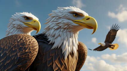 portrait of a golden eagle