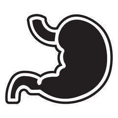 Illustration vector graphic of Stomach organ symbol Icon Outline