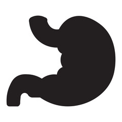 Illustration vector graphic of Anatomical illustration of the human stomach Icon Glyph