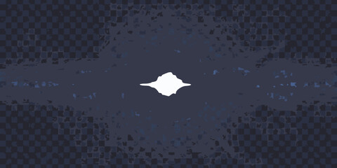 Abstract dark blue checkered background with white shape in the center