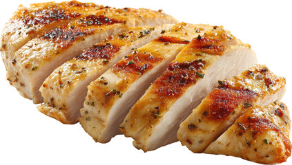Sliced grilled chicken breast with herbs and spices (1)