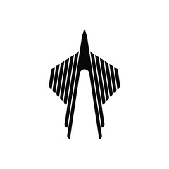 silhouette of a swift flying in the air logo vector