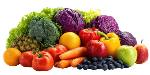 A vibrant assortment of fresh, healthy produce including fruits and vegetables