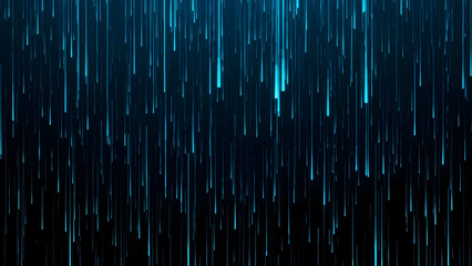Abstract blue digital rain matrix background