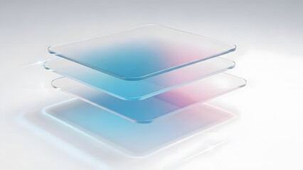 Abstract glass plates layers background
