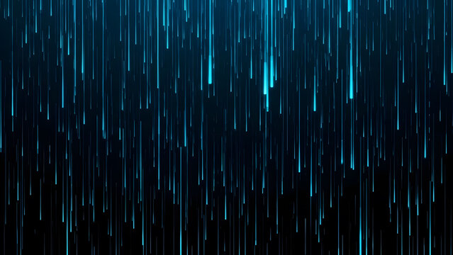 Abstract blue digital rain matrix background
