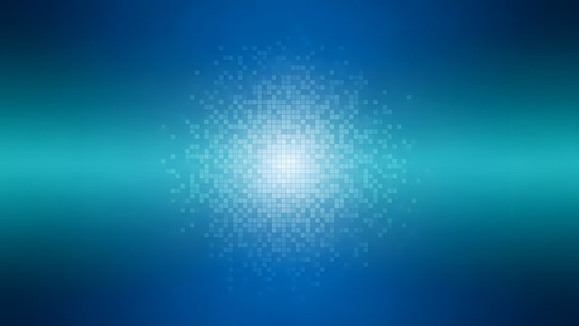 Abstract blue pixel explosion background