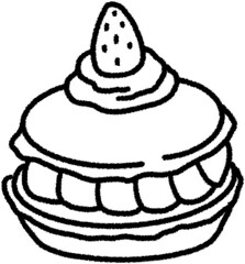 Strawberry dessert illustration