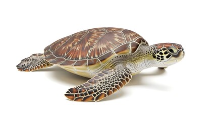 Fototapeta premium Green Sea Turtle Isolated