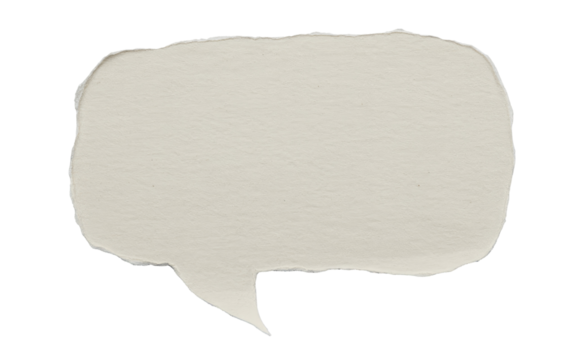 Blank ripped Paper Chat Bubble Template isolated on transparent white background  - Powered by Adobe