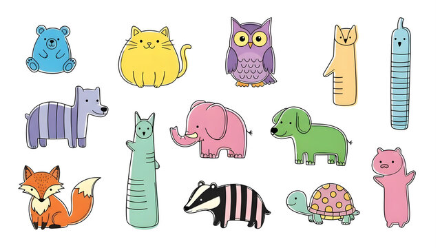 Cute Cartoon Hamsters And Rodents Collection For Kids, Family, And Playful Pet Decor