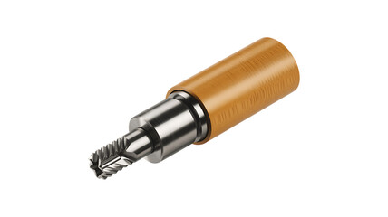 Metal Milling Cutter Tool with Wooden Handle steel isolated on a transparent background
