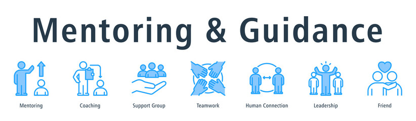 Mentoring & Guidance Web Banner Blue
