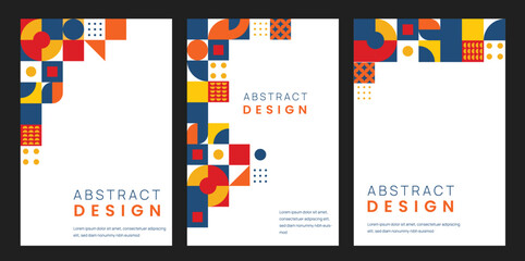 Set of business cover background template.	