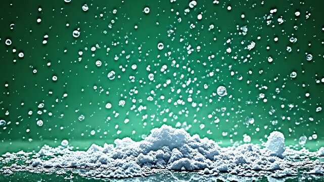 burst coke freeze bursts volley dramatically, direct frigid bursts and freeze sherd crossways ampere dazzling immature background, produce ampere magnetize difference betwixt frigidness