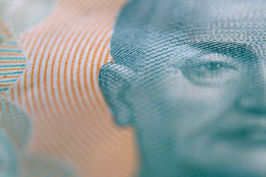 Close-Up View of Detailed Currency Design and Pattern Texture - Powered by Adobe