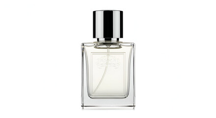 Clear Glass Perfume Bottle with Silver Cap fragrance