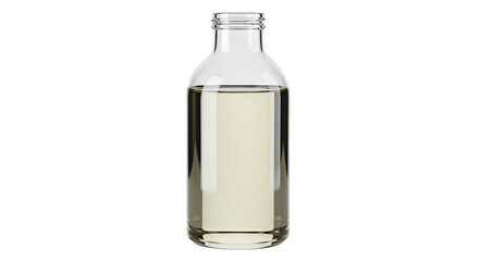 Clear Liquid in Glass Bottle with Screw Top transparent