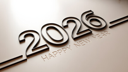 Elegant 2026 Happy New Year design to elevate your festive promotions and bring a touch of sophistication to your year-end celebration