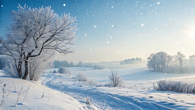 winter landscape in the forest