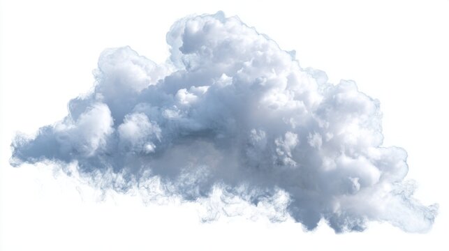 Soft fluffy white clouds drift across a bright blue sky on a sunny afternoon. The scene evokes feelings of tranquility and peace in nature's beauty.