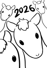 2026年午年年賀状素材_10