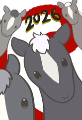 2026年午年年賀状素材_15