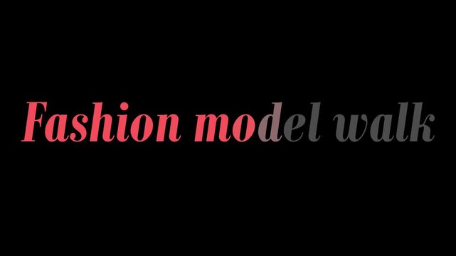 high-fashion, dynamic image representing a 'Fashion model walk' on a runway.