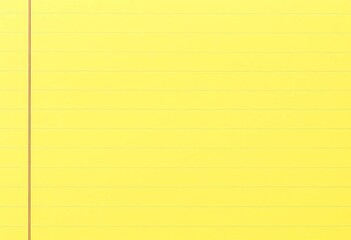 Close-up of yellow lined notepad paper texture, content, image