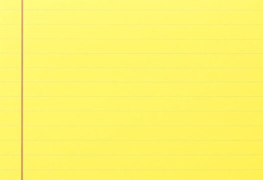 Close-up of yellow lined notepad paper texture, content, image