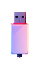 Stylized, simple USB drive with colorful highlights