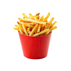 French fries in a red container