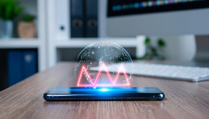 Smartphone ECG Warning Hologram for Rapid Response