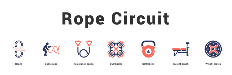 Rope Circuit Modern and clean web banner illustration featuring thematic icons for visual communication