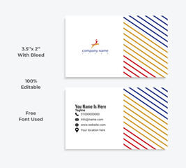creativity Modern Business Card template with Color full business style 