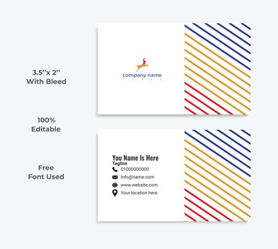 creativity Modern Business Card template with Color full business style 