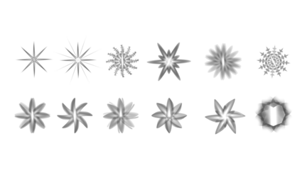 Collection of sparkle and starburst light effects 