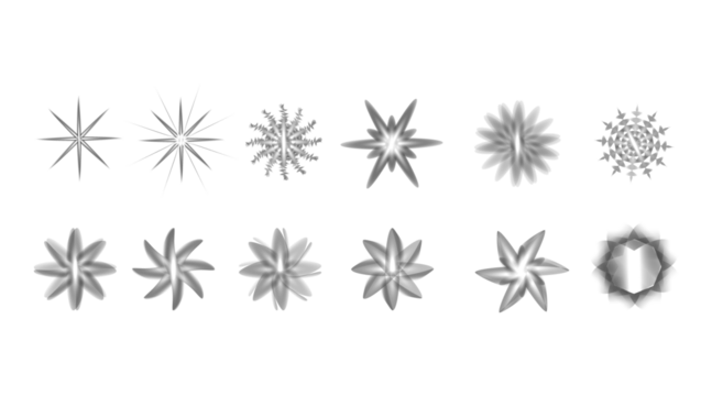 Collection of sparkle and starburst light effects 