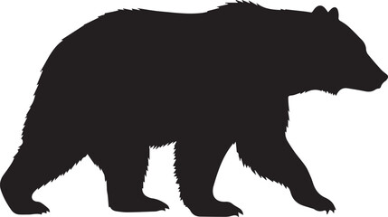 Florida black bear cub silhouette vector illustration design on white background