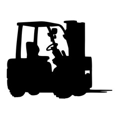 forklift silhouette or symbol